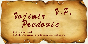 Vojimir Predović vizit kartica